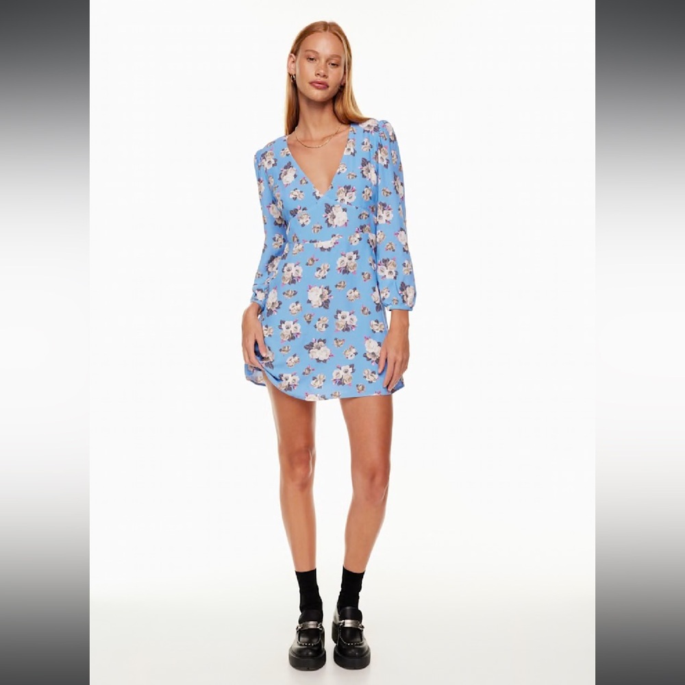 Sunday Best Blue Floral Long Sleeved Grayson Dress